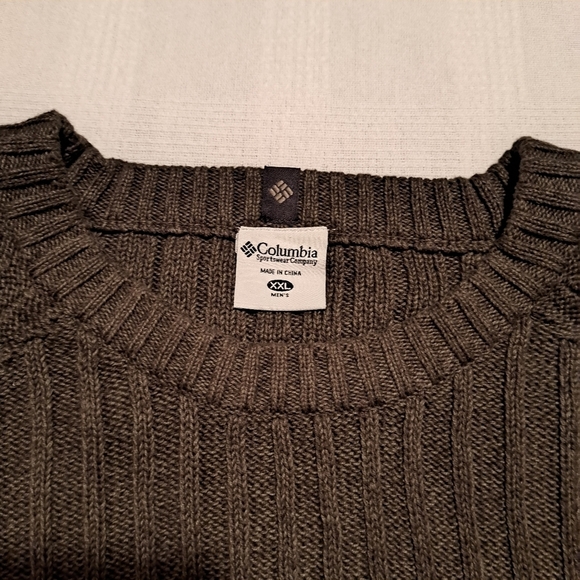 Columbia men's XXL Olive green 100% Cotton sweater, beautiful condition - Picture 6 of 7